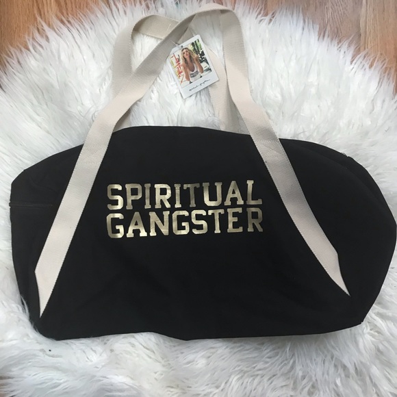 Spiritual Gangster Handbags - Spiritual Gangster Duffle Bag Yoga Black Gold
